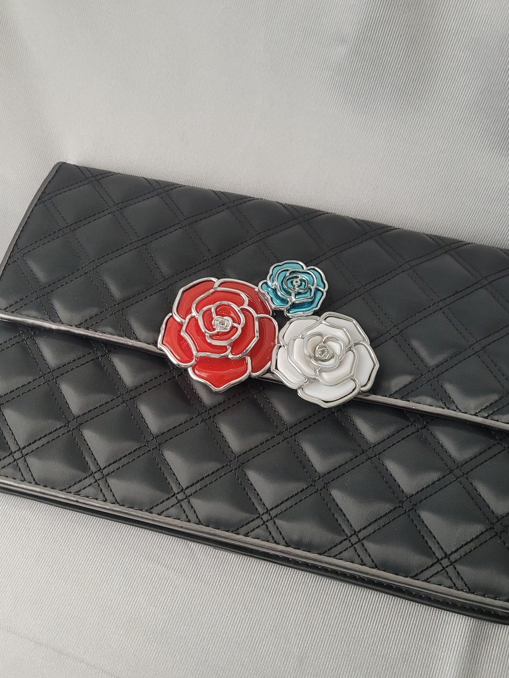 Marc by Marc Jacobs Quilted Floral Accent Clutch Bag